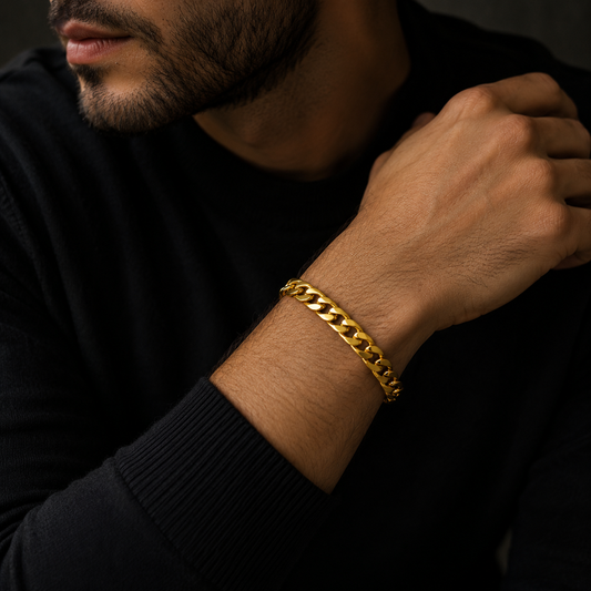 8mm Stripe Bracelet – Gold/Silver