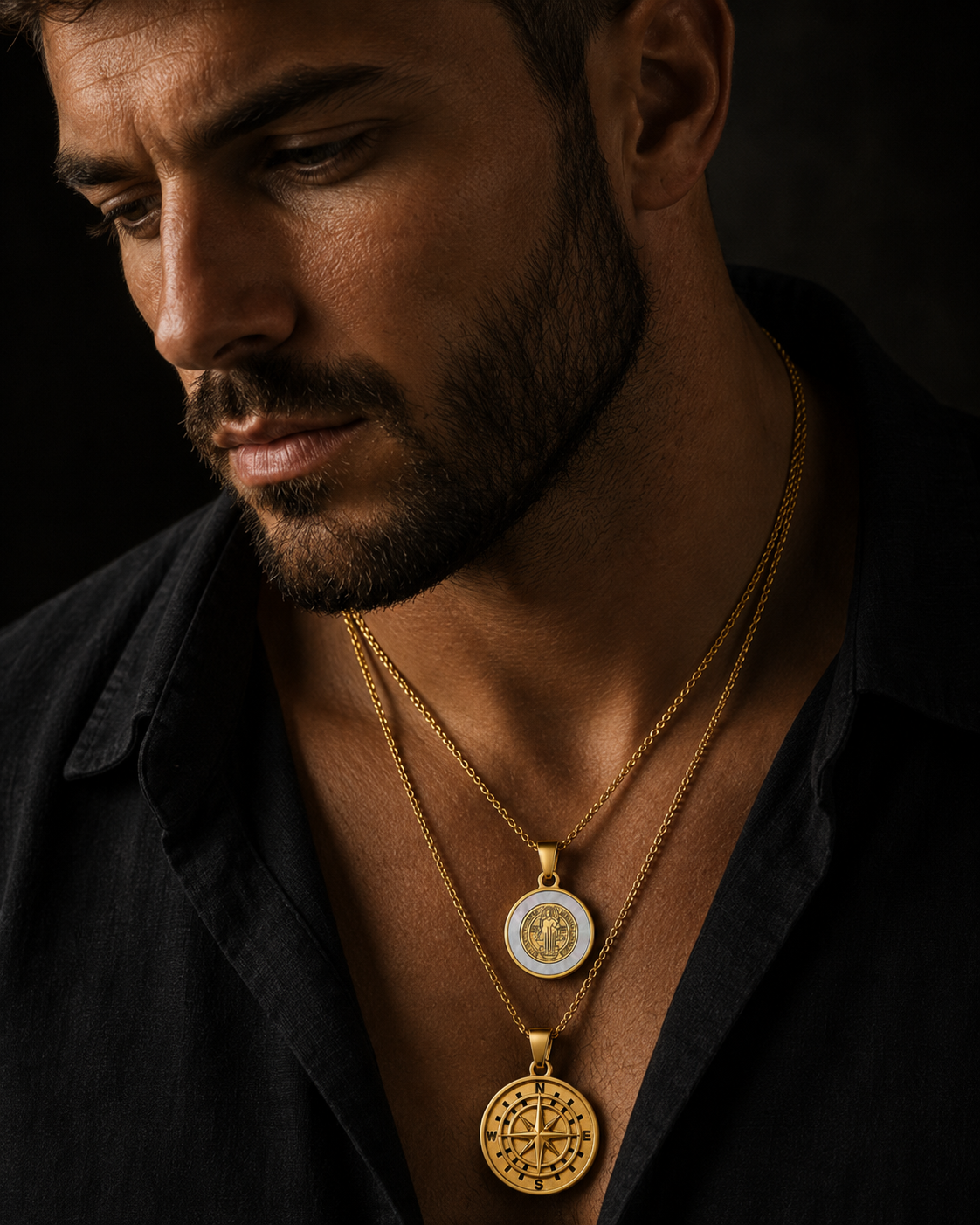 The Faith & Identity Set — Gold Pendant Stack