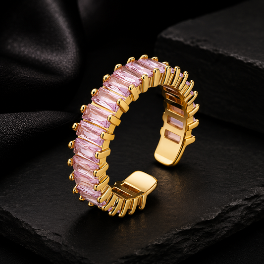 Apex 18K Gold Pink CZ Ring
