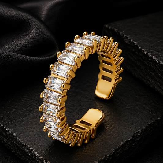 Apex 18K Gold Clear CZ Ring