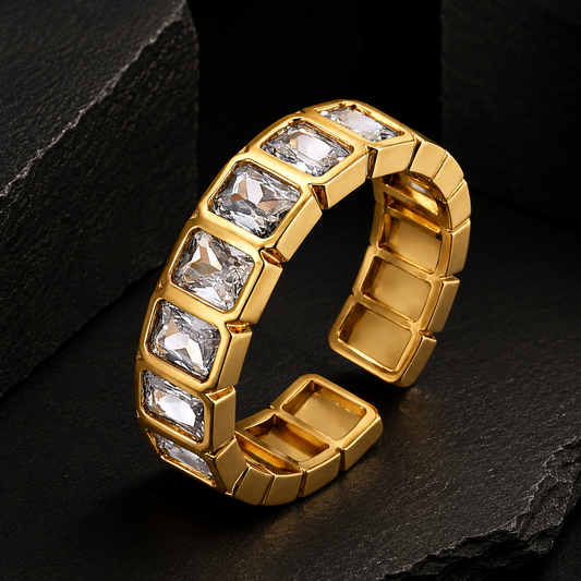 Apex Sovereign 18K Gold CZ Ring