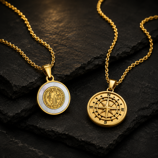 The Faith & Identity Set — Gold Pendant Stack