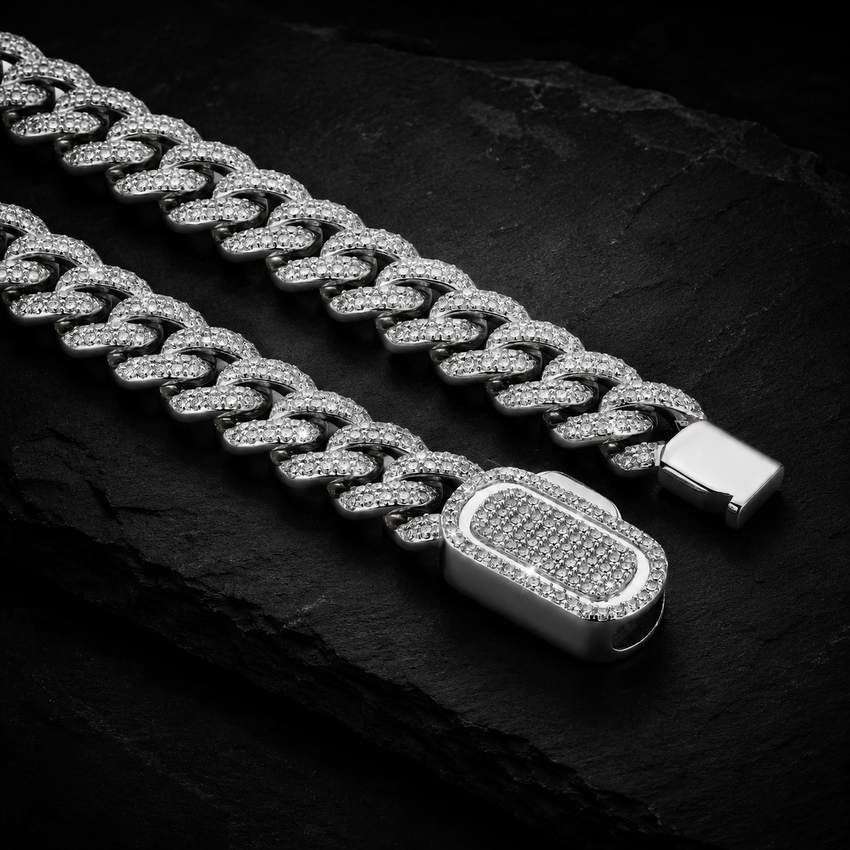 Iced Cuban Chain — 10mm Silver