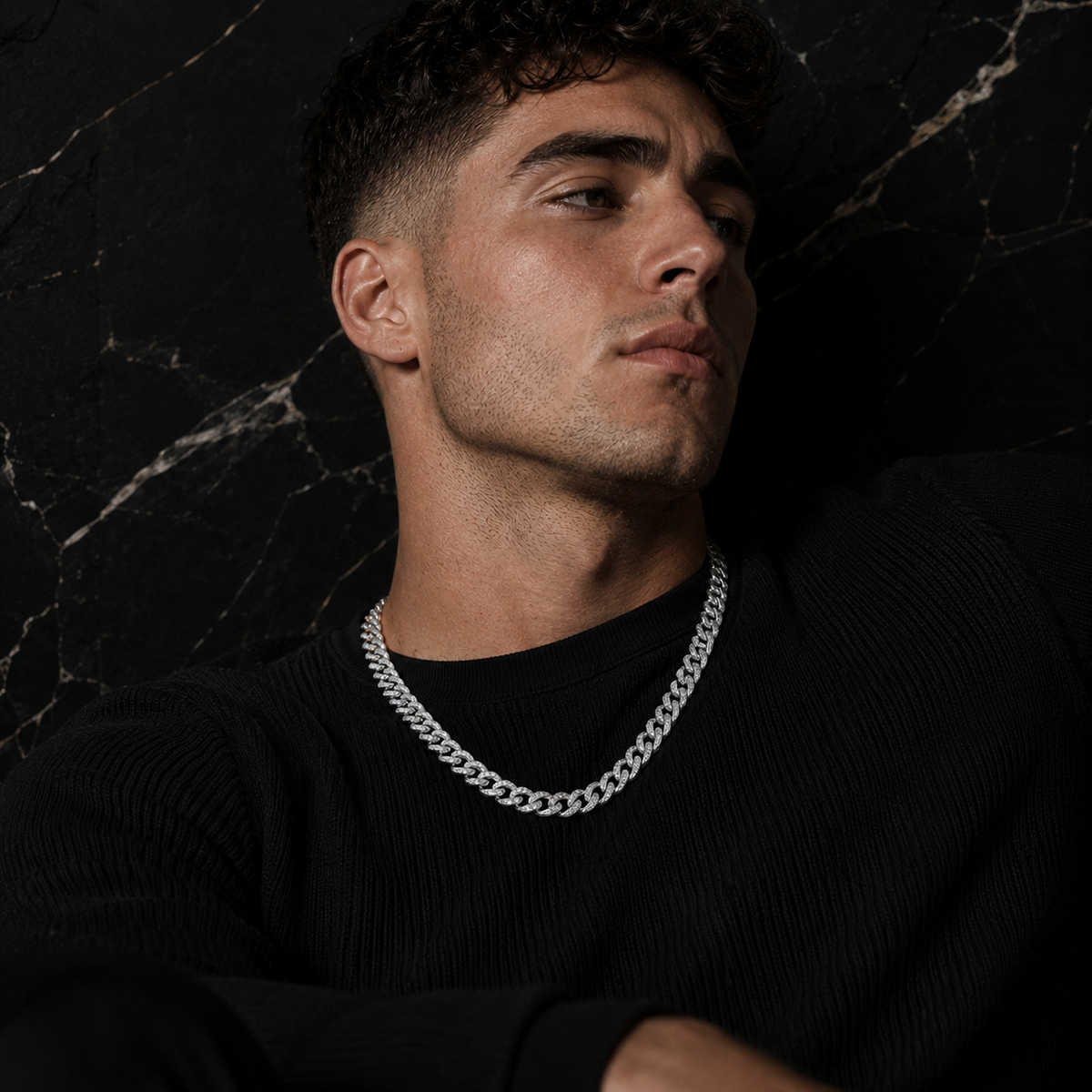 Iced Cuban Chain — 10mm Silver