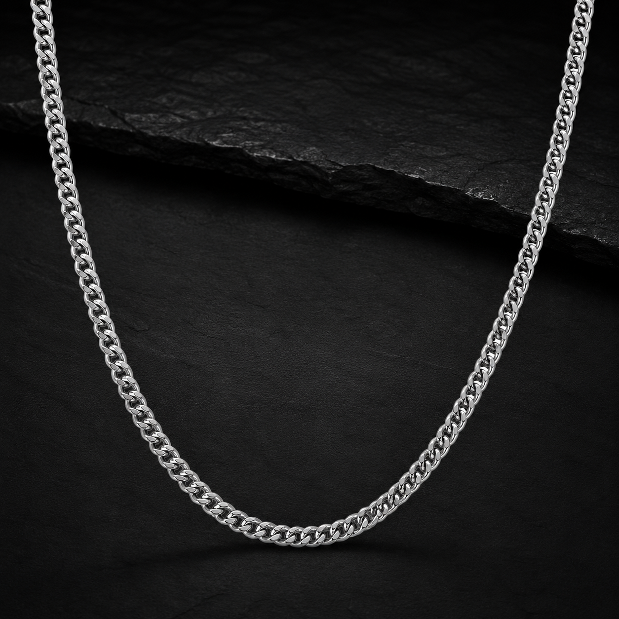 Essential Cuban Chain — 4mm Silver