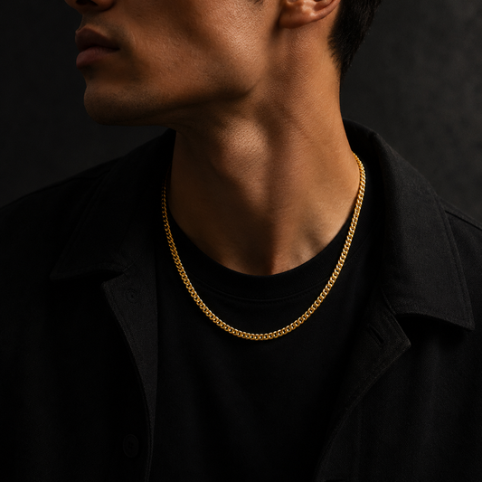 Apex 5mm Cuban Chain – Gold