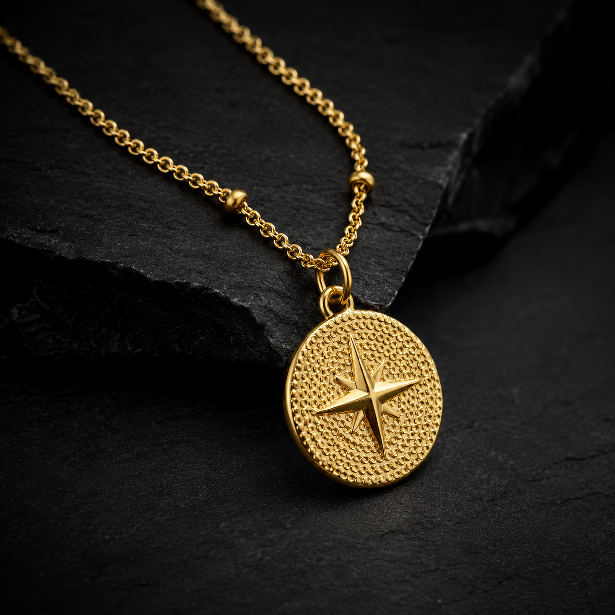Essential Beaded Pendant Chain – Gold