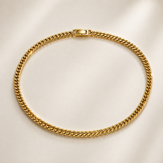 Apex 5mm Cuban Chain – Gold