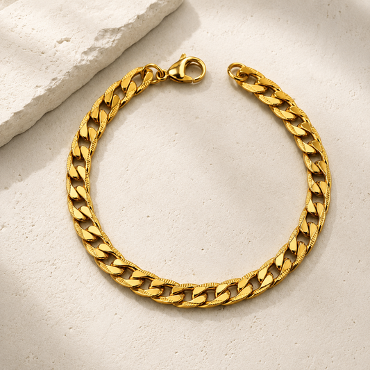8mm Stripe Bracelet – Gold/Silver