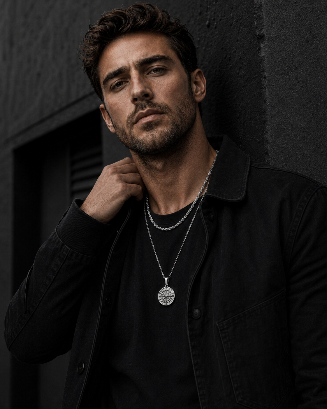The Dual Code Set — Identity Pendant & Silver Rope Chain