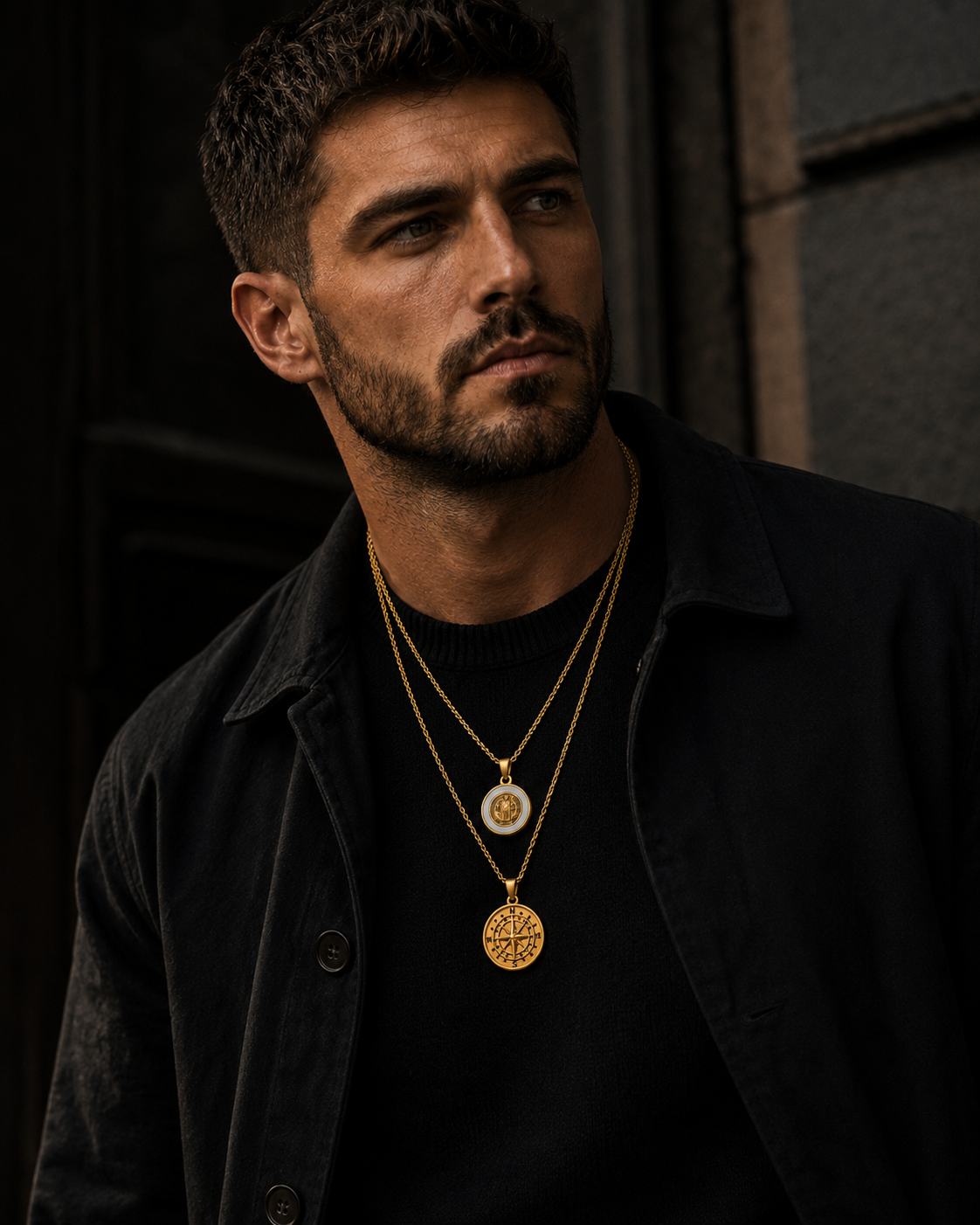 The Faith & Identity Set — Gold Pendant Stack