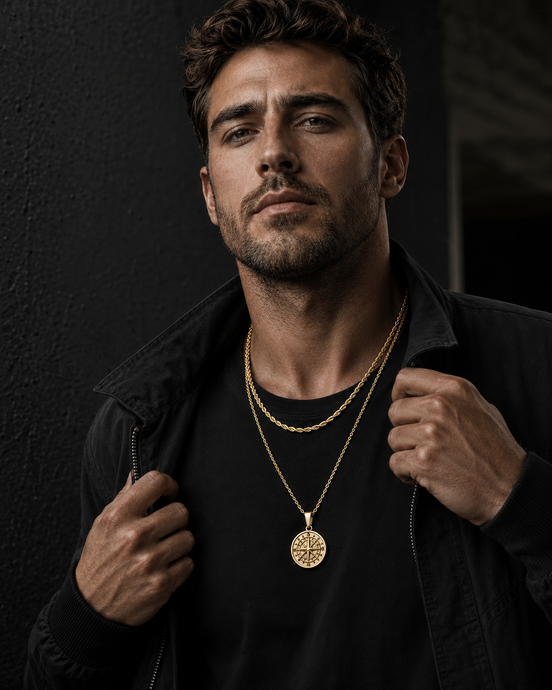 The Dual Code Set — Identity Pendant & Silver Rope Chain