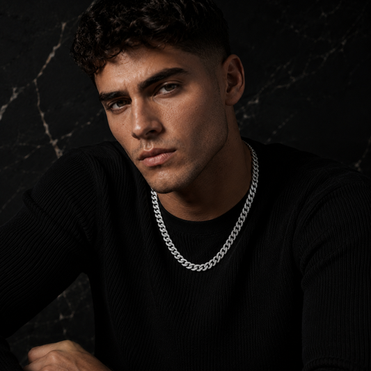 Iced Cuban Chain — 10mm Silver