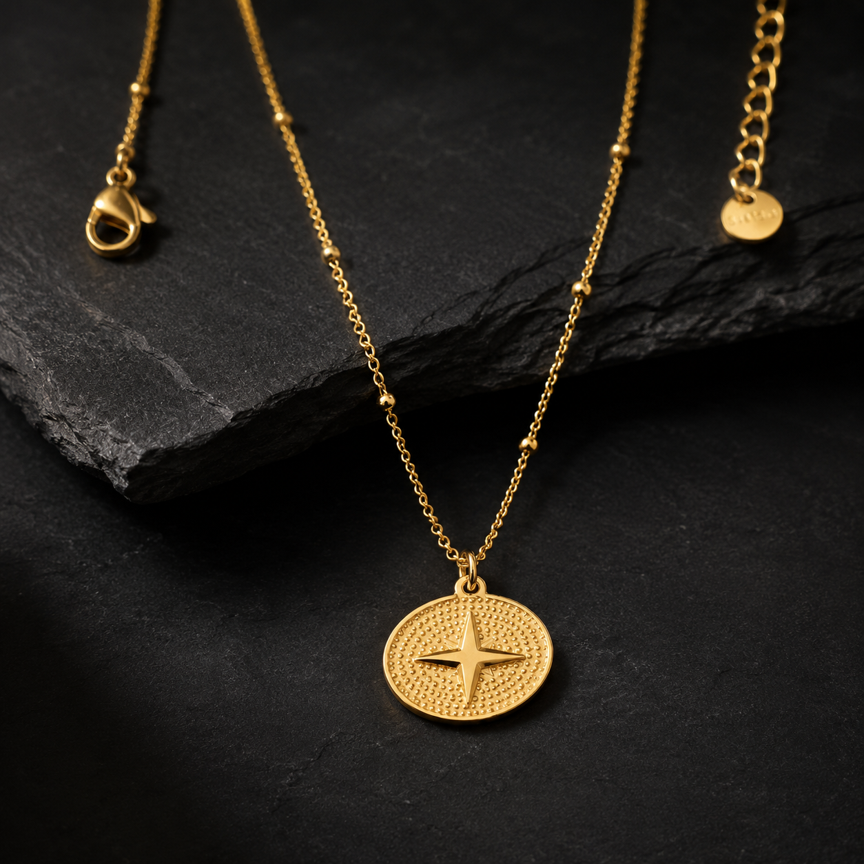 Essential Beaded Pendant Chain – Gold