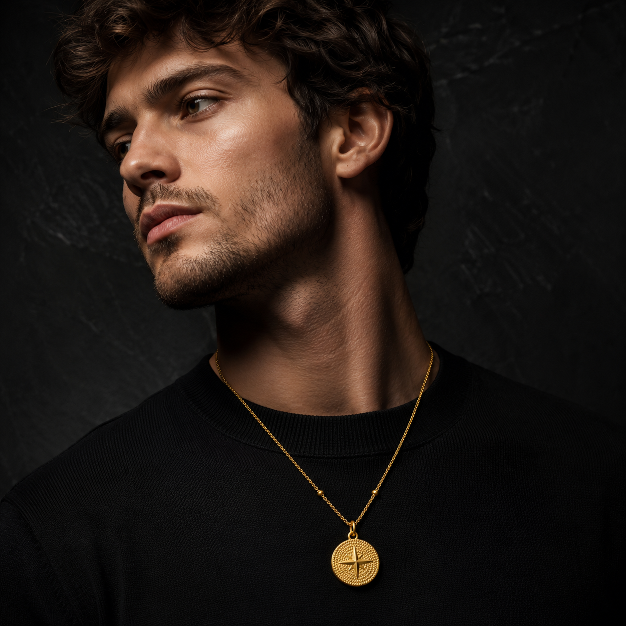 Essential Beaded Pendant Chain – Gold